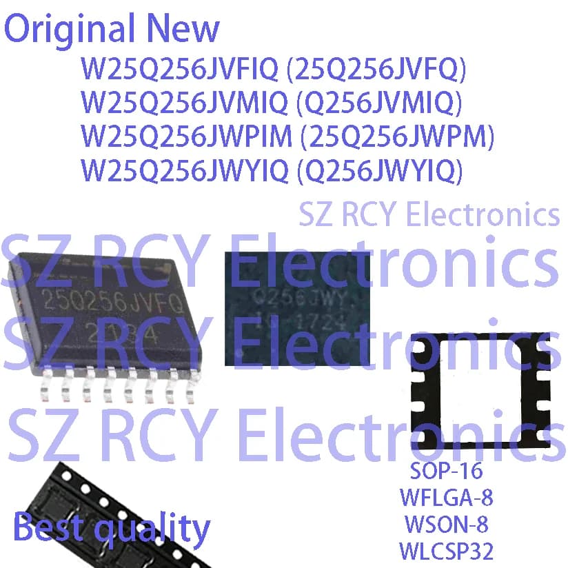 (5-50 pezzi) W25Q256JVFIQ 25Q256JVFQ W25Q256JVMIQ Q256JVMIQ W25Q256JWPIM 25Q256JWPM W25Q256JWYIQ Q256JWYIQ NOR FLASH IC CHIP