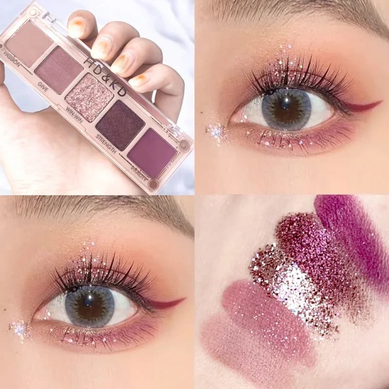 tavolozza di ombretti con etichetta privata Tavolozza di ombretti glitterati luccicanti e brillanti a lunga durata Pigmenti per occhi glitterati