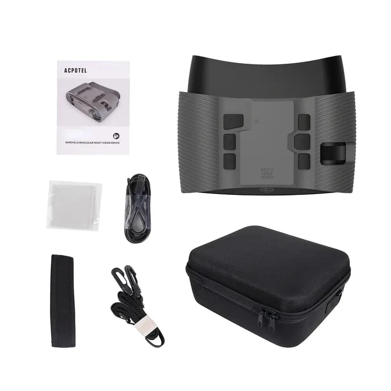 Binocolo per visione notturna BNV21 Occhiali a infrarossi per caccia, zoom ottico 5X, binocolo per schermo grande da 3'' 200 m ~ 500 m, con 32 GB