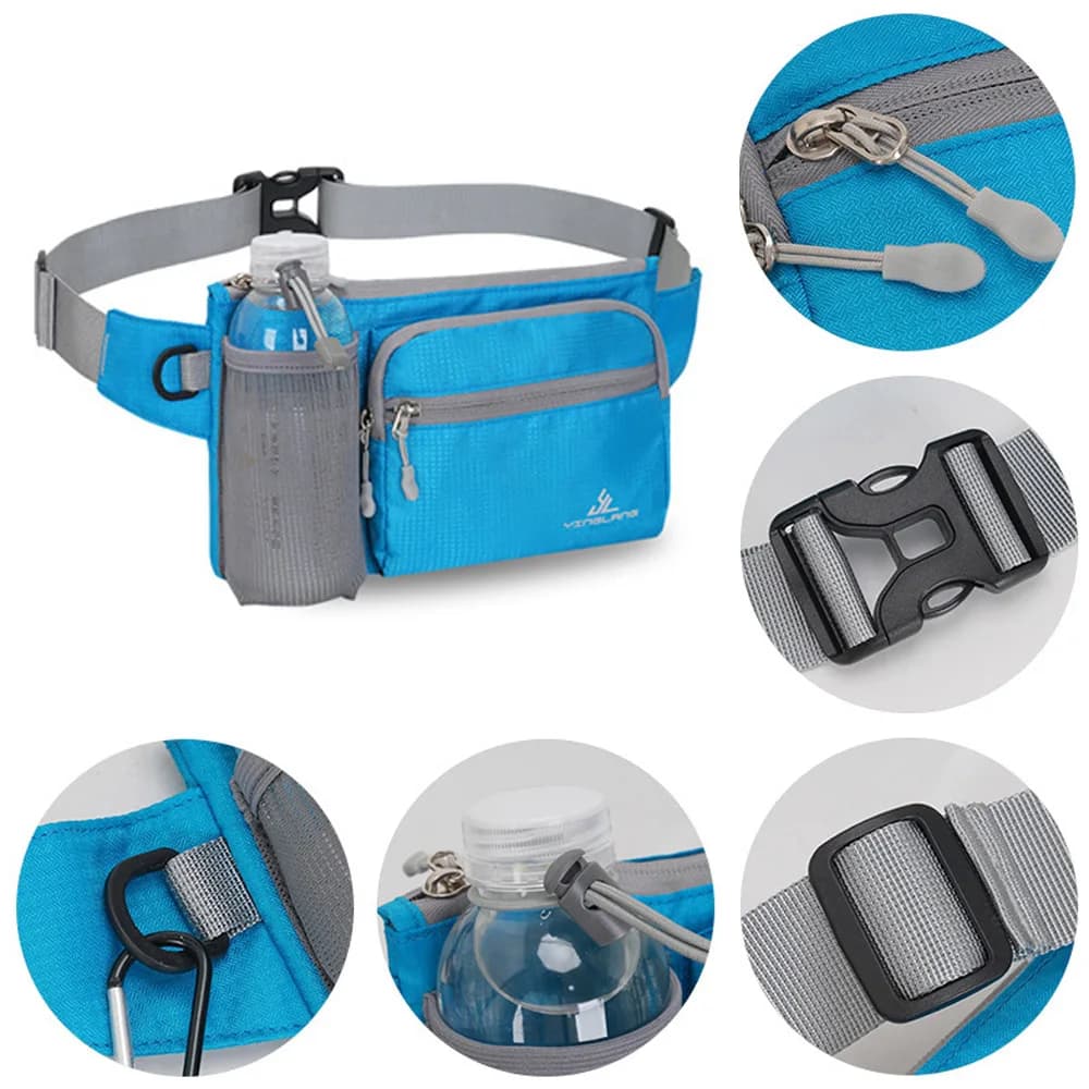 Lightweight Water Bottle Running Belt for Men Women Hydration Waist Pack Gym Gear Sports Fitness Fanny Pack Marathon AVA363