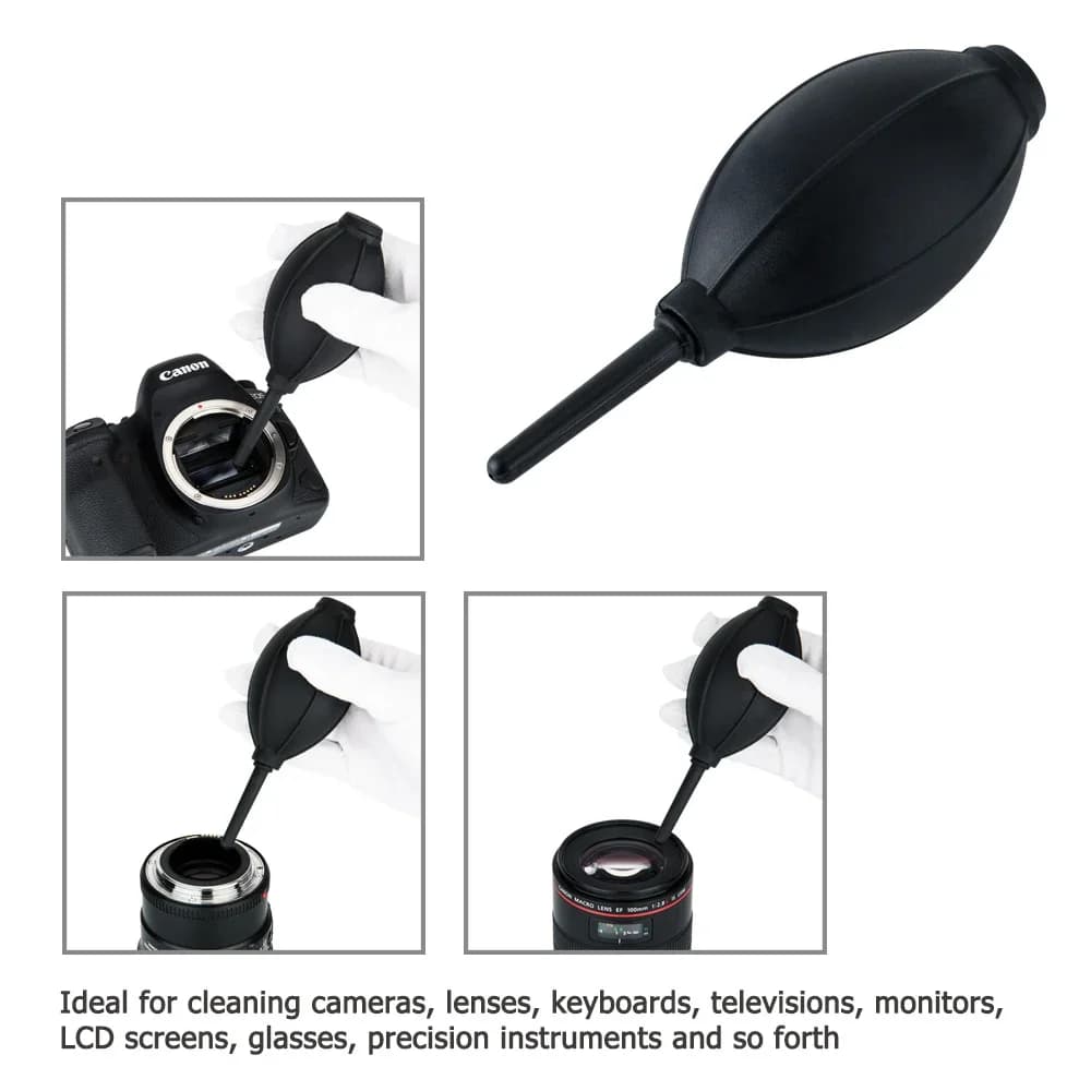 Darktoom Punta morbida Soffiatore d'aria Pompa Blaster Pulitore per polvere per telescopio binoculare con filtro per obiettivo fotocamera DSLR digitale