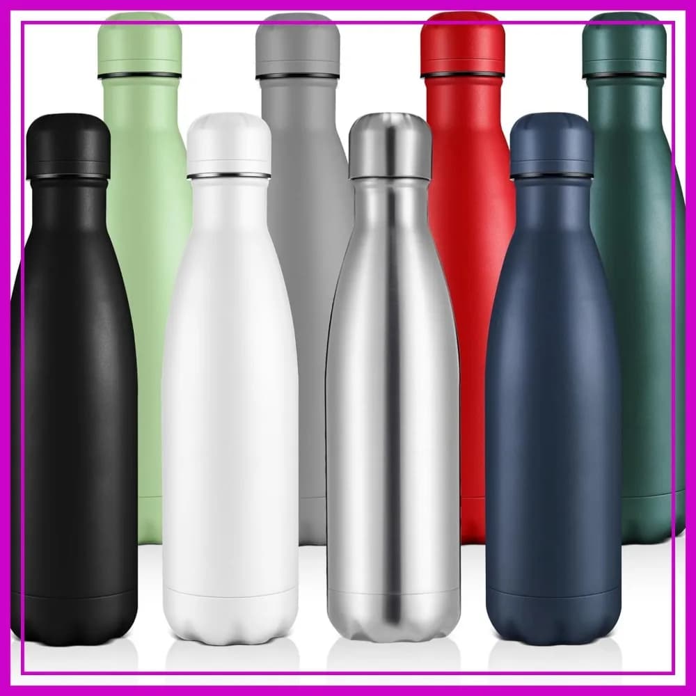 Bottiglia d'Acqua in Acciaio Inossidabile da 17oz, Isolata e Antigoccia, Confezione da 1/4/8 per Sport e Viaggi