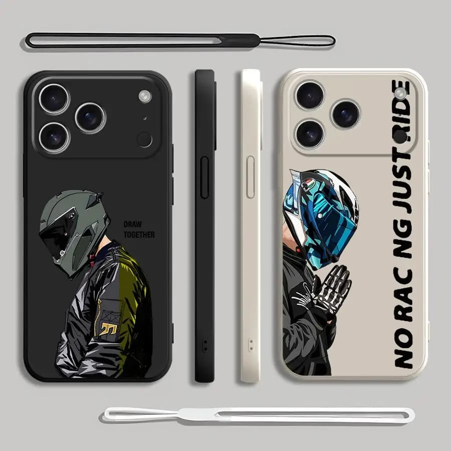 Cool Motorcycle Case for Apple iPhone 17 Pro Max XS XR 15 13 Mini 12 Plus Air 11 16 7 8 Phone Cover