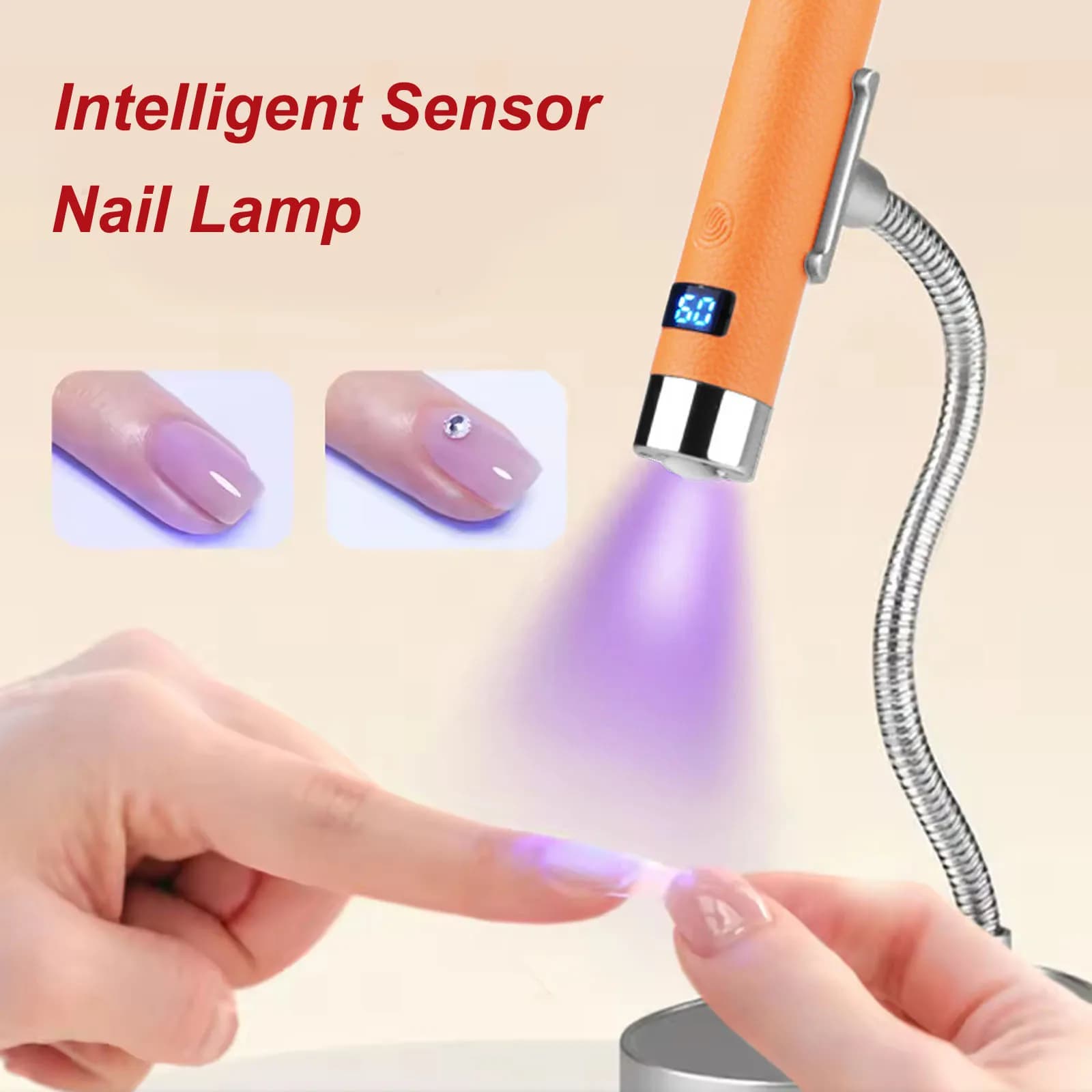 Nail lamp with sensor Ai Mini LED UV Rechargeable Wireless Lamp Table lamp and portable drying that polymerizes all nail gels quickly