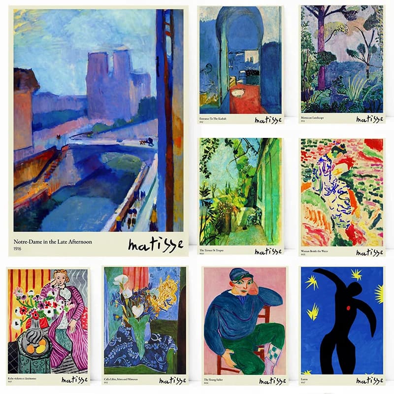 French Fauvism Painter Henri Matisse Works Poster Modern Abstract Prints Canvas Painting Wall Art Pictures Room Home Decoration