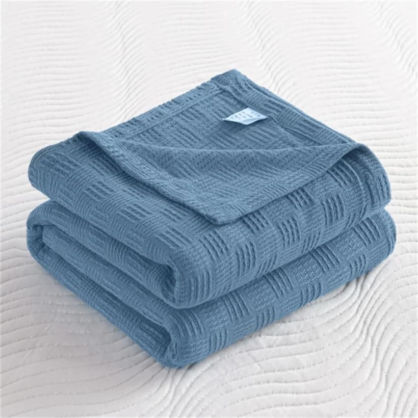 Morbido e accogliente 100% cotone Coperta larga 100 cm/150 cm/180 cm/200 cm Pianura lavorata a maglia Copridivano Copriletti Decorazioni per la casa Coperta sottile