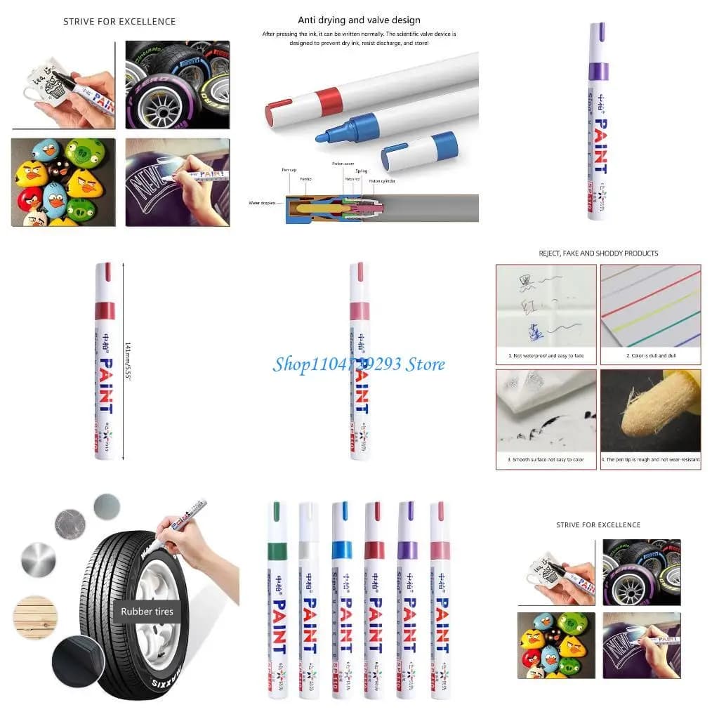 Y2GD Fine Tip Oil-Based Paint Pen Paint Markers Repair Marker Pens Perfect Gift