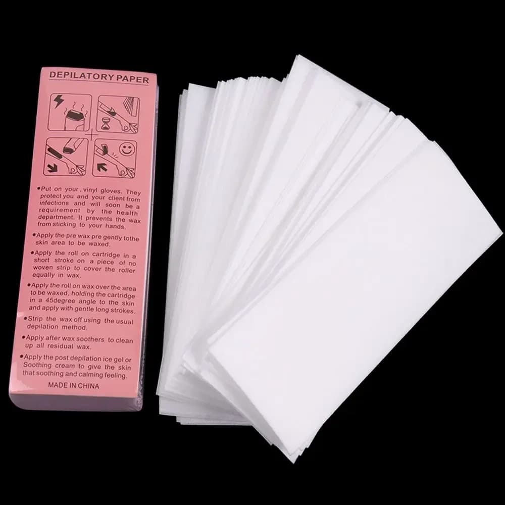 Per le gambe del viso Professionale Sopracciglio Ascelle Strisce di ceratura non tessute Striscia di cera epilatrice Strisce di cera per il corpo di carta Depilazione