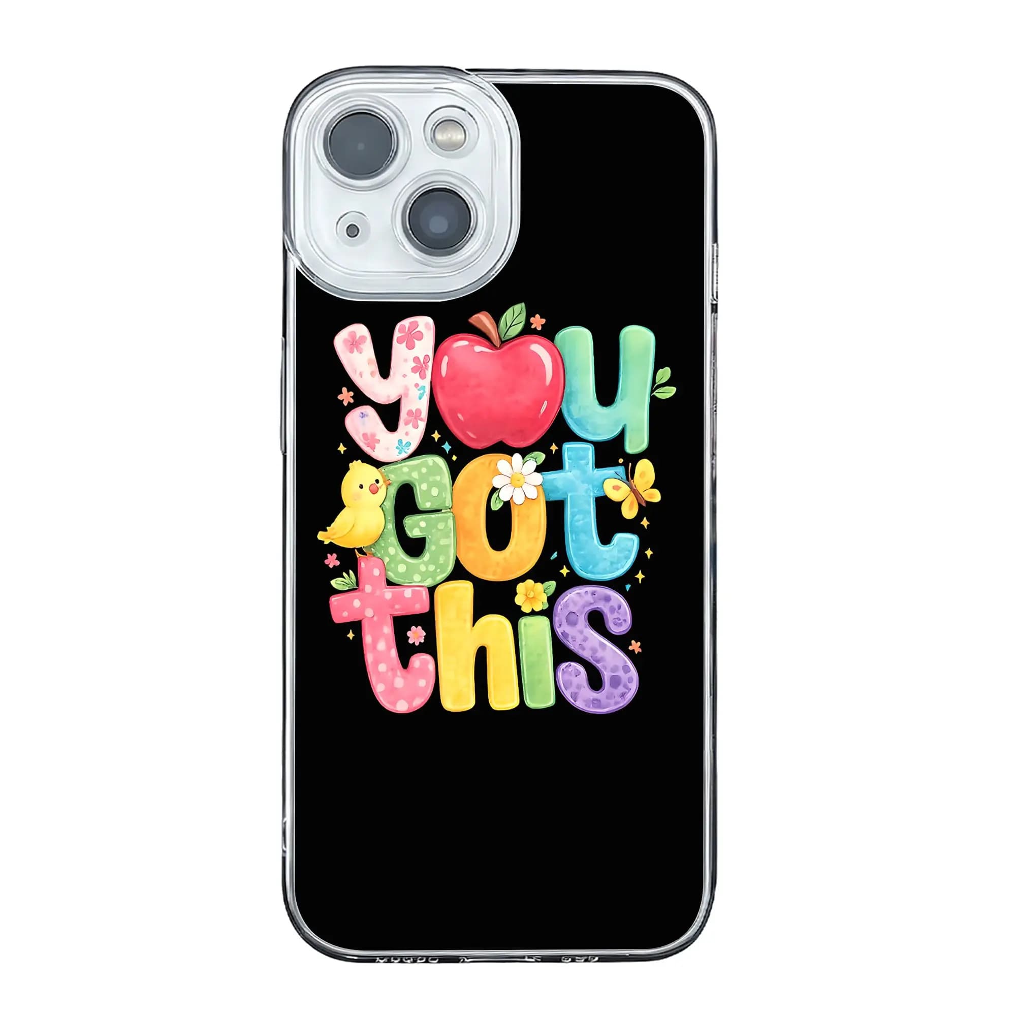 Cover anti-collisione per iPhone 17 16 15 14 13 12 11 Pro Max con design 'Test Day Rock The Test Teacher Testing Day You Got This'