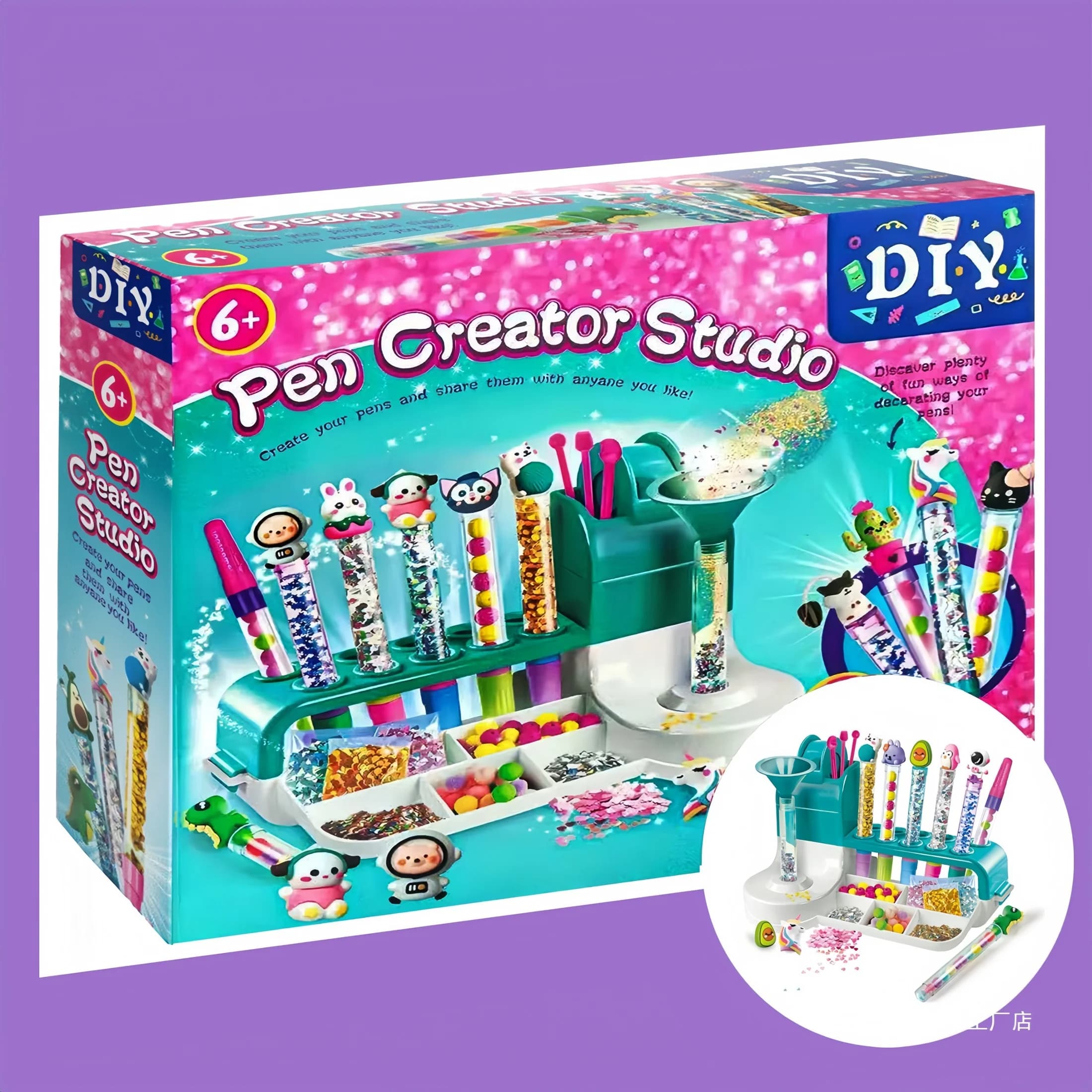 Set di Penne Magiche con Sabbia Liquida Fai-da-Te, Kit per Creazione di Penne Artigianali, Regalo Educativo Creativo Artistico