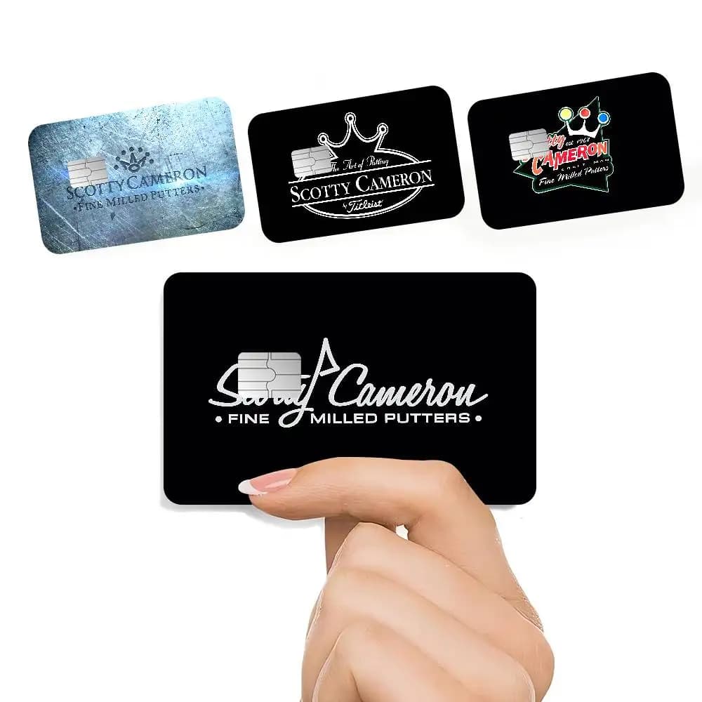 Pellicola Adesiva Opaca Nera, Oro e Argento per Carte di Credito e Debito - Stile Golf S-ScoTTY C-CameRONS