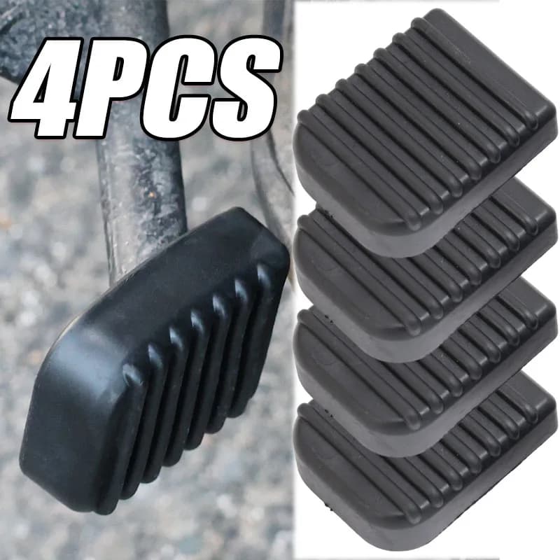 Estensioni Poggiapiedi in Gomma Nera per Moto, Base Poggiapiedi, Accessori Staffa Cavalletto Laterale Moto, 1-4 Pezzi Poggiapiedi