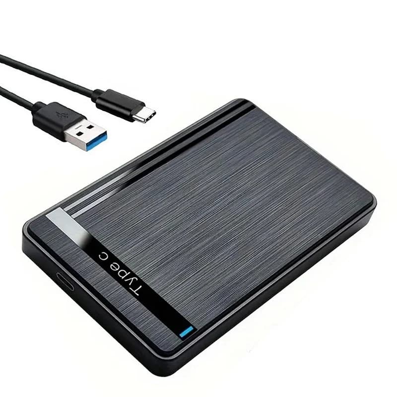 2.5 Inch USB 3.0/Type-C External SATA Type C HDD Enclosure Portable Hard Drive External Storage 5Gbps Speed UASP Plug and Play