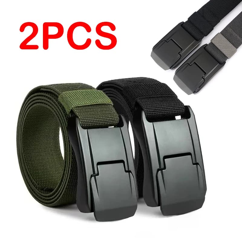 Metal Buckle Tactical Belt Quick Release Nylon Canvas Military Belts Men Women Casual Outdoor Sport Training Hunting Waist Belt