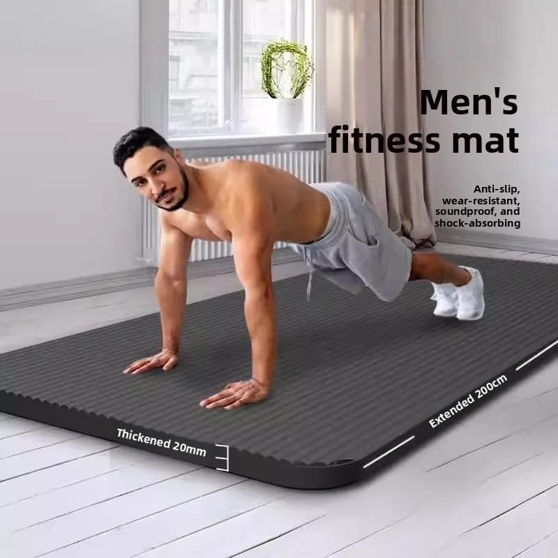 Reinforced Yoga Mat for Men, Absorbent and Silent, New Model Largo for Professional Training