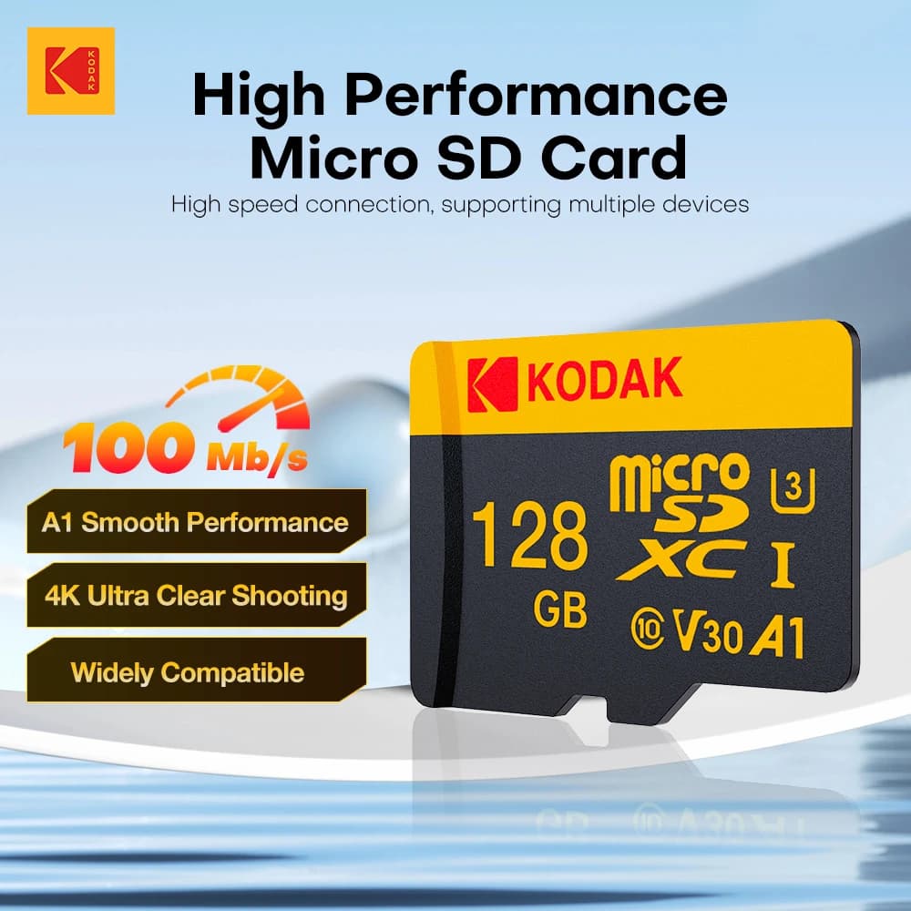 Scheda di memoria Kodak Ultra 512 GB 256 GB 128 GB 64 GB 32 GB Scheda Micro SD Scheda di memoria SD MicroSDXC Class10 Scheda Flash TF originale da 100 MB