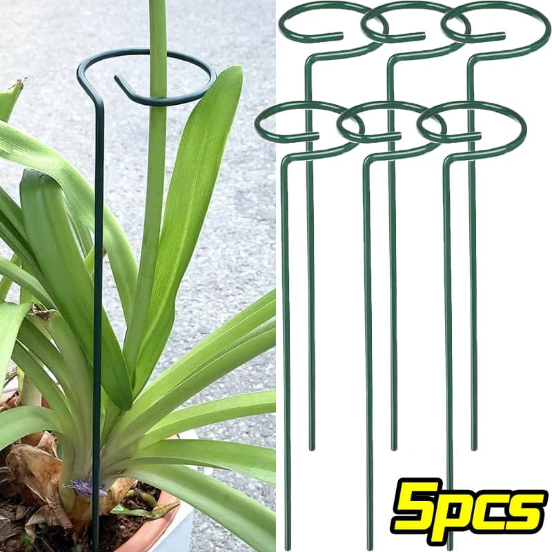 1/10pcs Garden Support Stake Ring Metal Single Stem Plant Shrub Holder Rose Flowers Vegetables Vine Home Gardening Tools