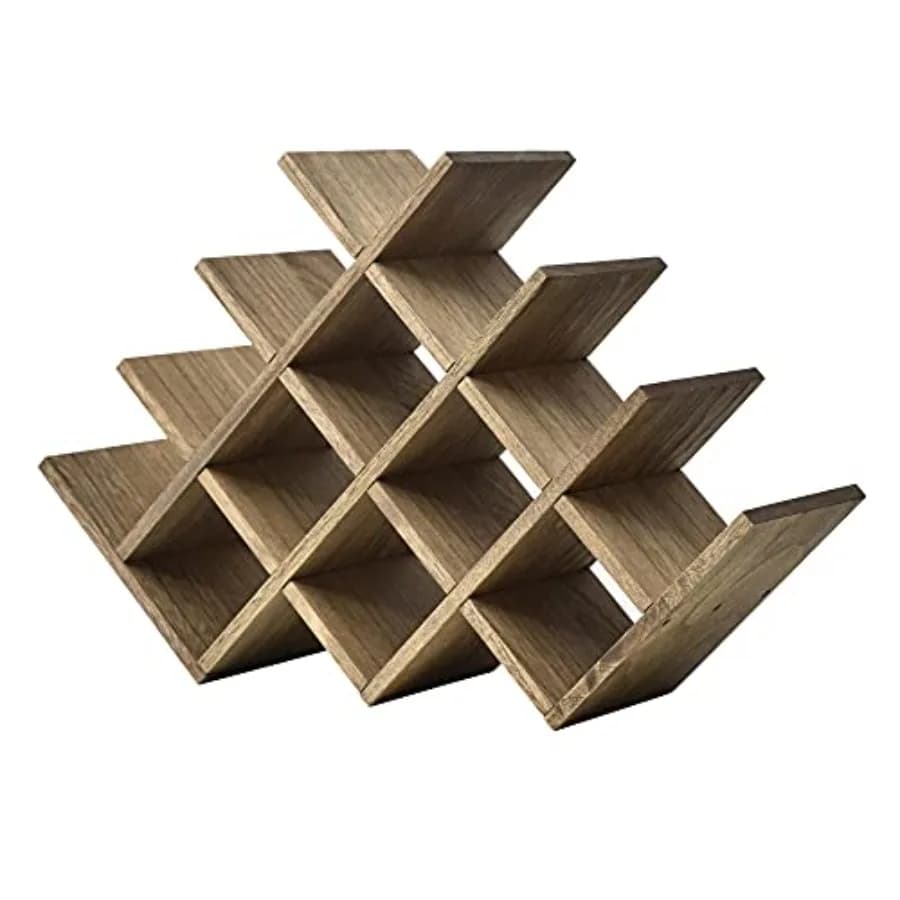 Portabottiglie a 4 livelli in legno naturale, espositore per vino/scaffale da appoggio e da banco - Porta bottiglie/contenitore in vetro a 4 strati XHJJ