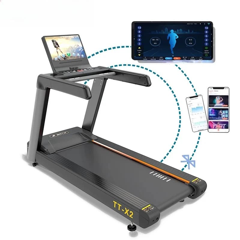 Commercial electronic treadmill with large racing belt with LED keyboard screen treadmill at the best price