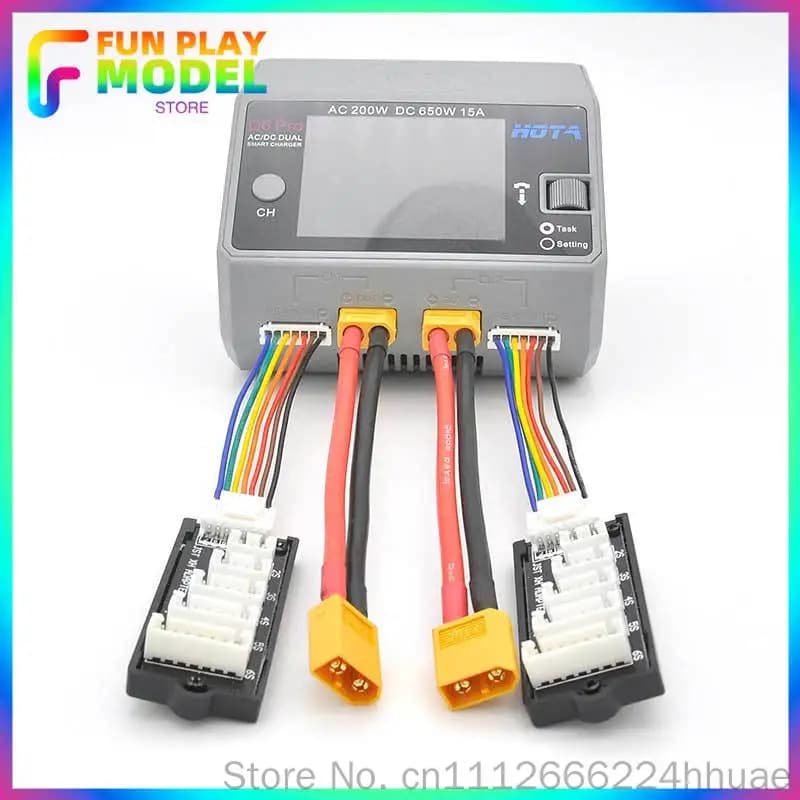 Balance Charger Extension Cable XT60 XT30 JST EC5 TRX T-Plug with 2pcs 2-6S Extension Board for HOTA D6 D6pro D6+ Smart Charger