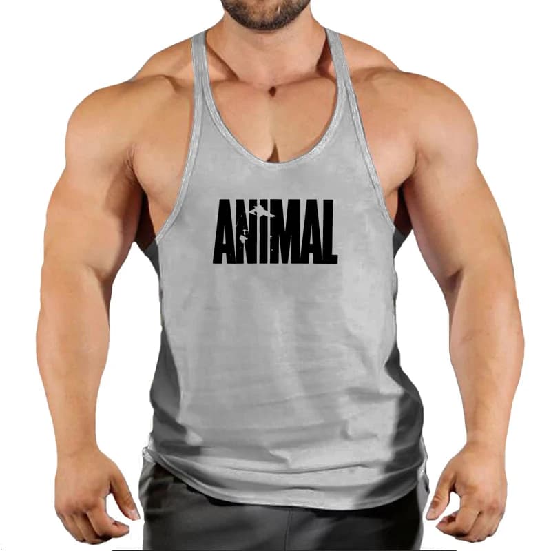 Canottiera da palestra per animali di marca Abbigliamento fitness da uomo Canotte da bodybuilding da uomo Abbigliamento da palestra estivo per camicia senza maniche da uomo