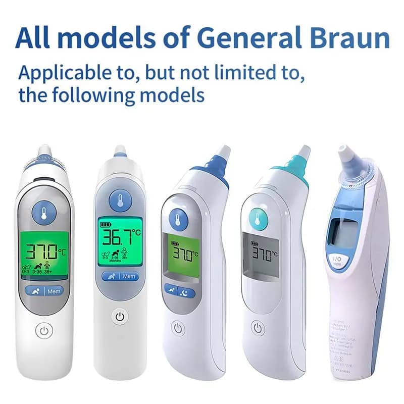 Y42A-400Pcs Ear Thermometer Probe Covers, For All Braun Thermometer Ear Covers, Lens Filters, Refill Caps