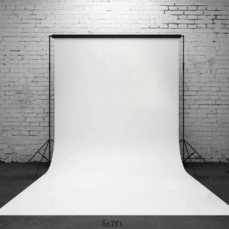 Professional Pure White Photography Background Baby Portrait Backdrop for Wedding Birthday Party Halloween, Projector Screen