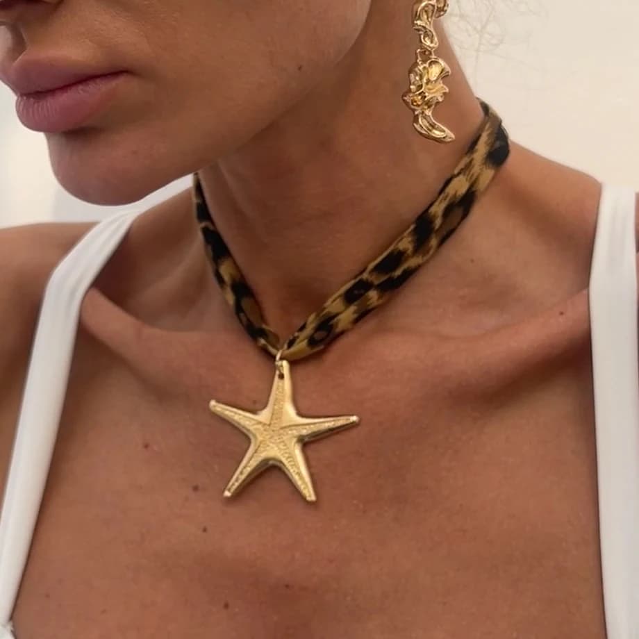 Ingemark 7 Styles Ethnic Multilayer Velvet Chain Necklace Woman 2025 New Fashion Metal Shell Star Navy Heart Pendant Collo Jewelry