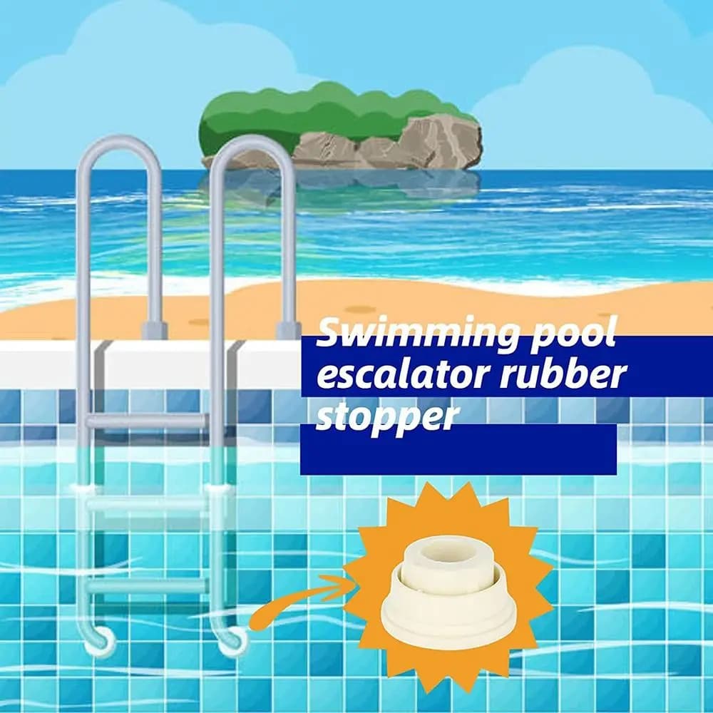 Sostituzione scala bianca tubo paraurti scala interrata tappo in gomma gradini piscina copertura piede scala piscina