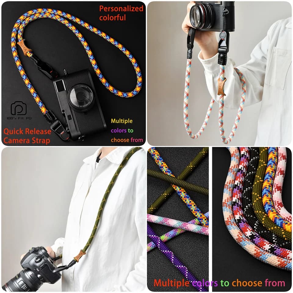Cinghie a Sgancio Rapido per Fotocamera, Tracolla Universale per Leica, Canon, Fuji, Nikon, Olympus, Panasonic, Pentax, Sony DSLR SLR