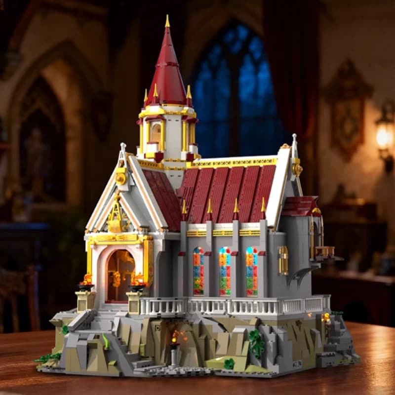Medieval Series Assembled Building Blocks King Treasure House Building Toy Models Collection Ornaments Birthday Gifts