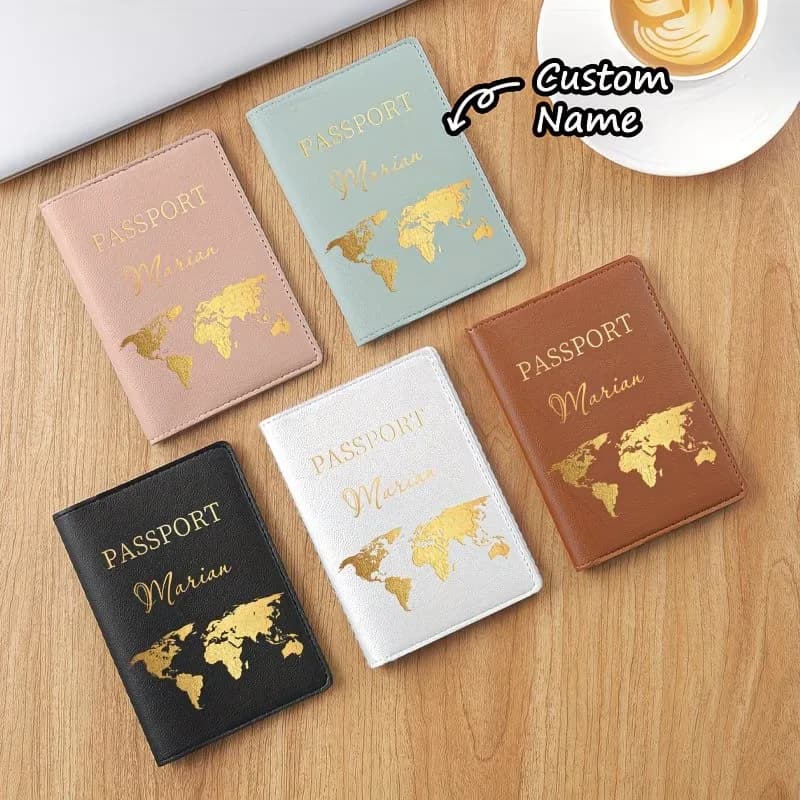 Custom Personalized Passport Holder with Letters & Name, Lightweight Travel Document Holder, Personalized Passport Cover