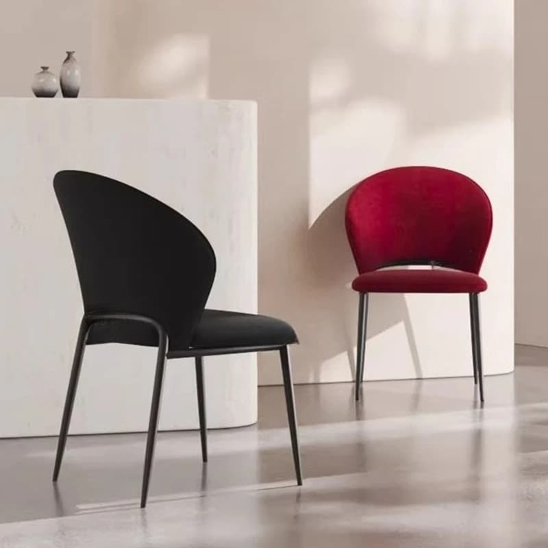 Sedie da Pranzo Moderne con Gambe in Metallo, Sedie Ergonomiche di Design Trendy, Sedie da Gaming di Lusso, Mobili per Sala da Pranzo