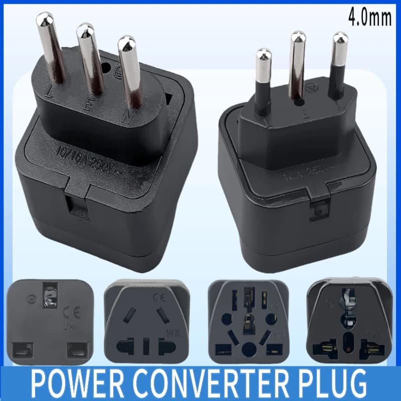 Universale UK/US/EU/AU in Svizzera svizzero Adattatore da viaggio svizzero Convertitore di presa Tipo Spina di alimentazione CA brasiliana Tipo di spina J/N a 3 pin