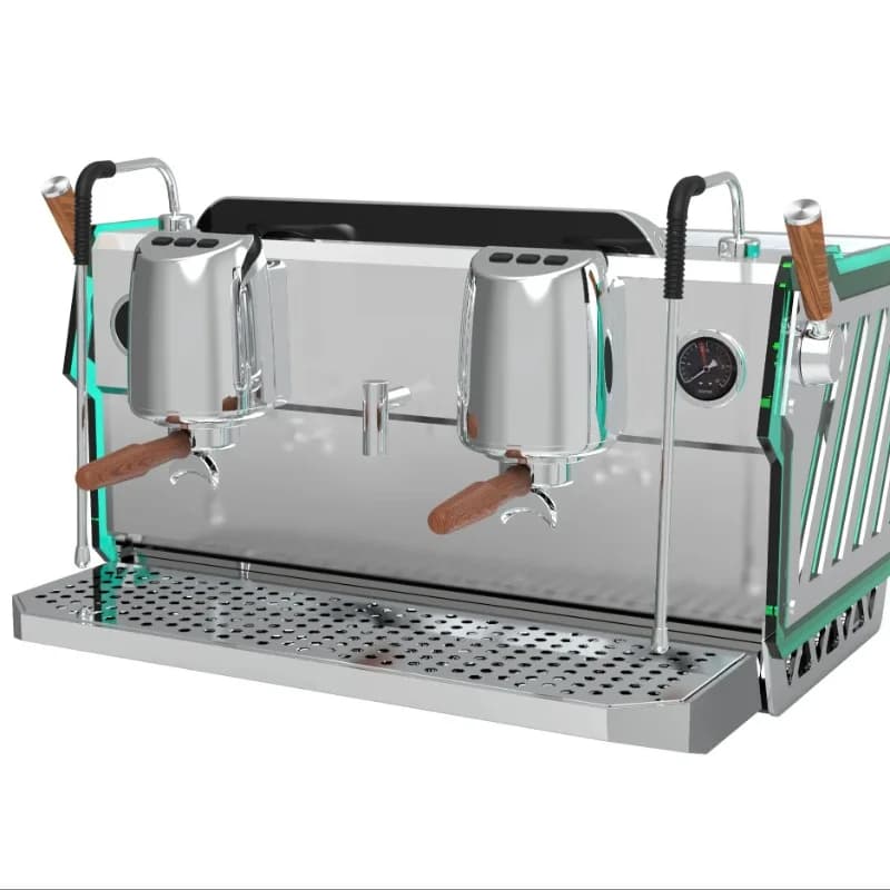 Stainless steel commercial coffee maker with fully automatic concentration