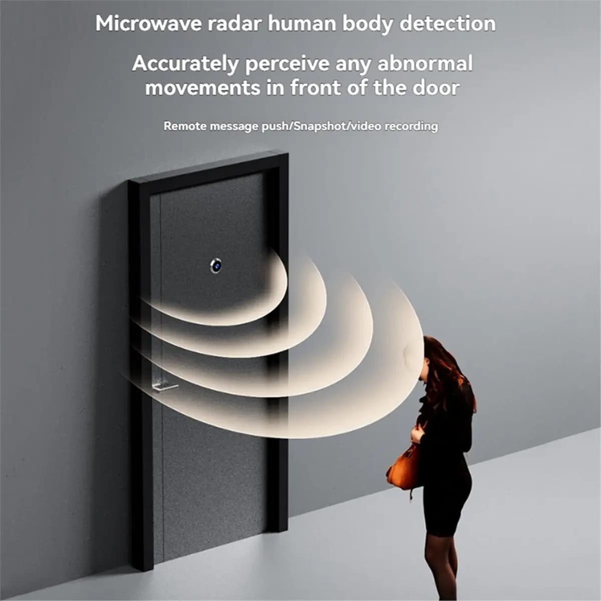 Y65A Tuya Wifi 2MP Doorbell Peephole Eye Viewer PIR Motion Detection Doorbell Door Camera with 4.3 Inch Screen