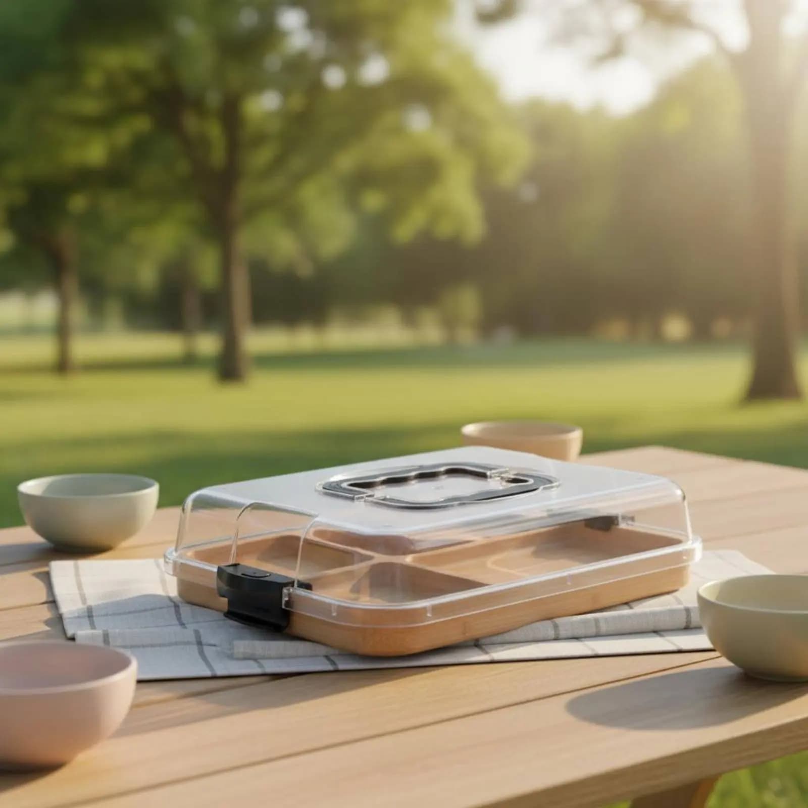 Contenitore per Alimenti in Vetro Senza BPA, Sicuro, con Coperchio, Scatola per Alimenti Divisa, Contenitore Impilabile Ecologico per Frigorifero