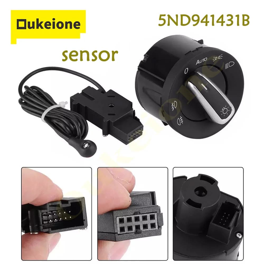 Modulo sensore interruttore di controllo fari auto per VW Volkswagen Golf Caddy Jetta Tiguan Touran Passat 5ND 941431 B Ricambi auto
