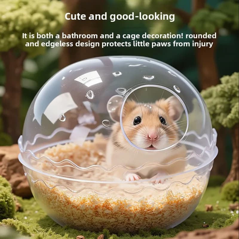 Ciotola Multifunzione per il Bagno degli Hamster, Impermeabile, Doppio Uso per Bagno e Toilette, Accessorio Facile per la Toelettatura di Piccoli Animali