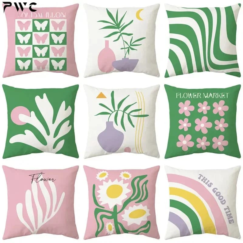 Fodere per cuscini per divani da soggiorno con federa a farfalla dal design moderno e semplice 45x45 cm Fodera per cuscino lombare decorativa per ufficio domestico