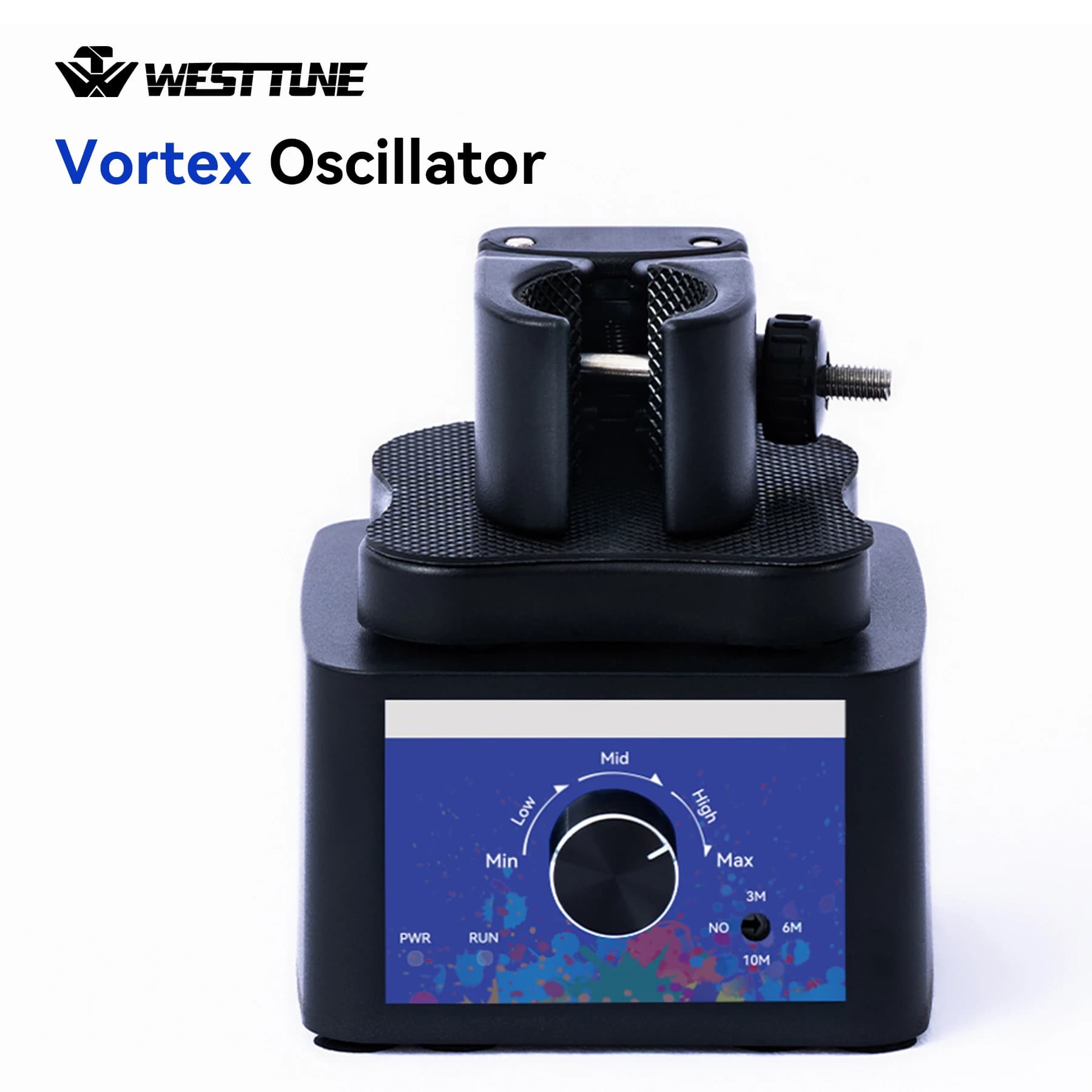 WESTTUNE Vortex Mixer Hands-Free Paint Shaker Oscillator with 1Set Stainless Steel Mixing Balls for Lab Mixing Eyelash Adhesives