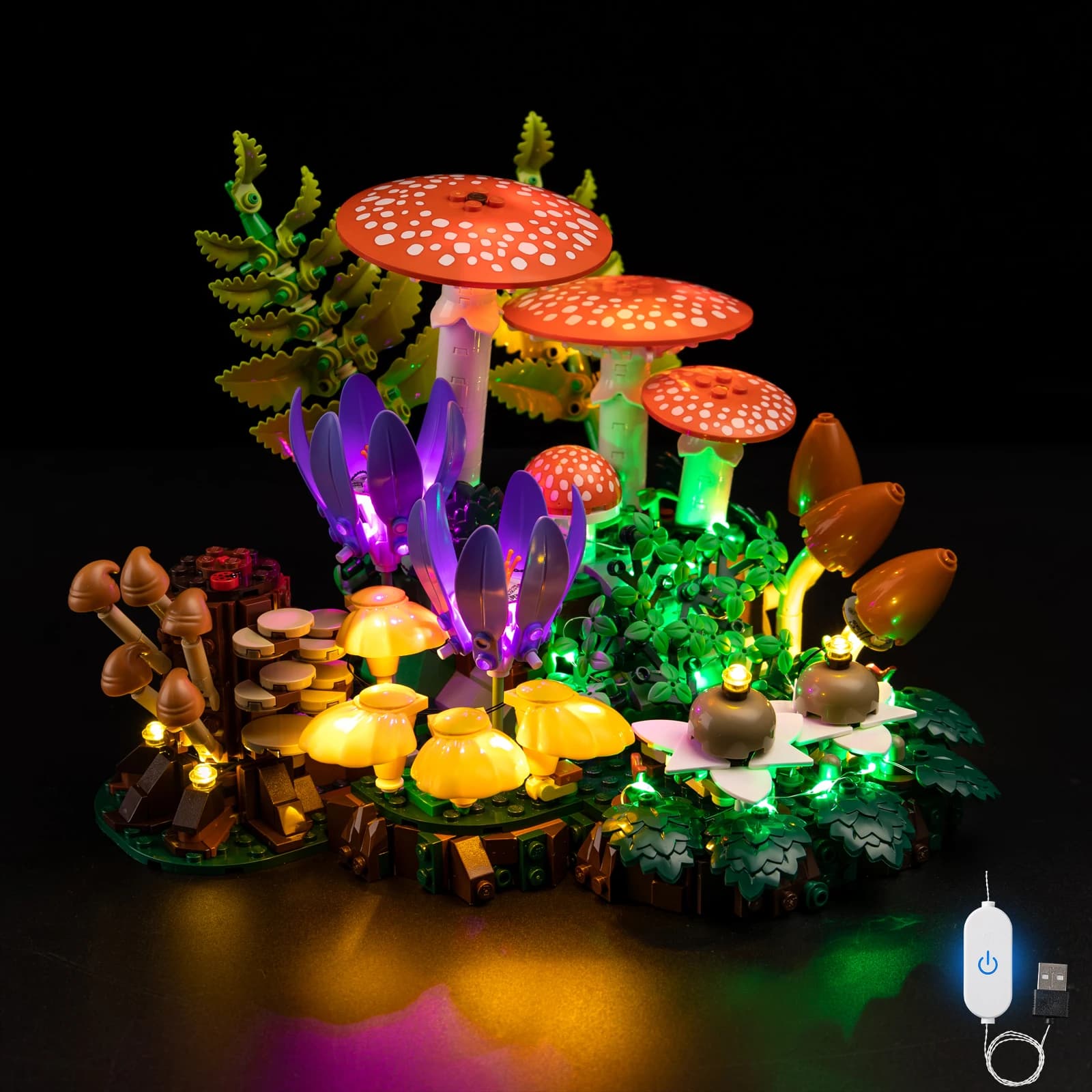 LED Light Set Suitable for Lego 11505 Woodland Mushrooms Building Blocks Lamp (No Model Bricks)
