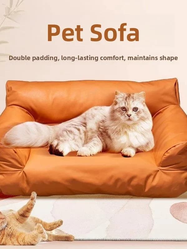 Cuccia in Pelle per Cani e Gatti di Piccola Taglia, Impermeabile e Resistente all'Usura, Tappetino Divano per l'Estate, Nido per Cani