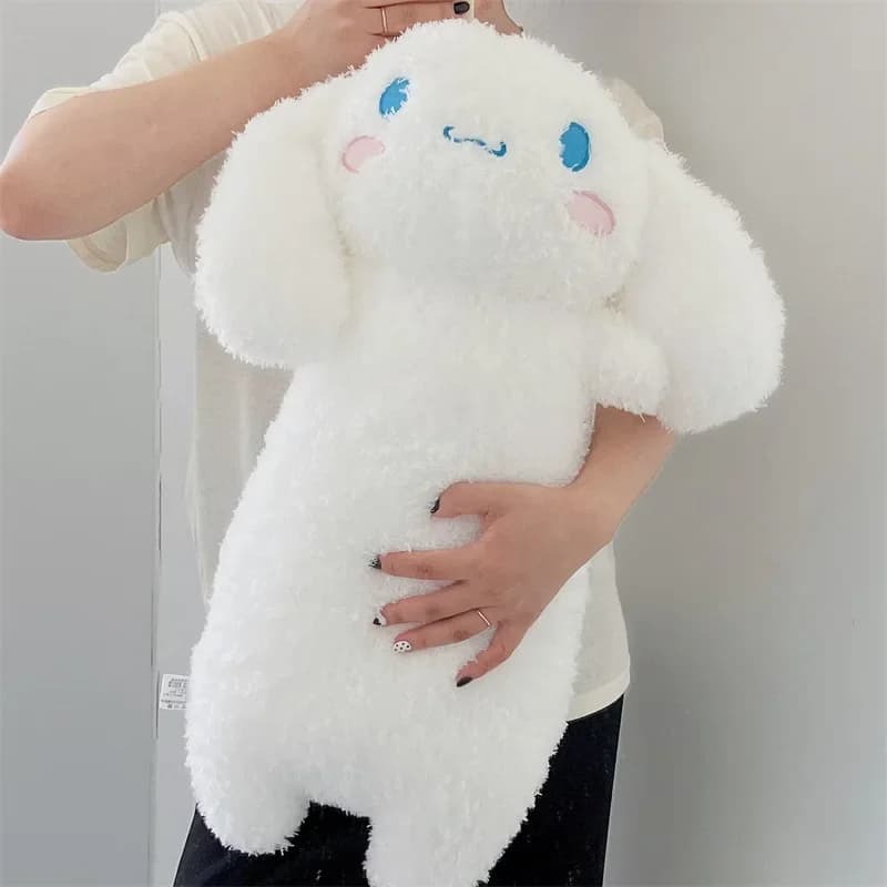 Sanrio Cinnamoroll Peluche morbidi Bella farcita Anime Cane bianco Peluche soffice Cartone animato Cuscino lungo Divano letto Decorazioni per la casa Regali