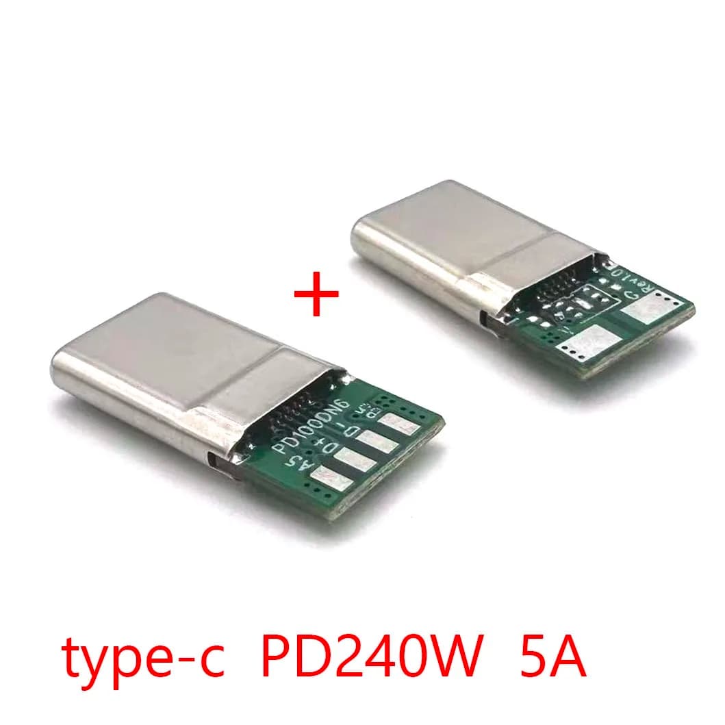 TYPE-C Spina Maschio PD 240W 5A 20V Ricarica Veloce 16P Connettore USB Con Saldatura PCB Interfaccia linea dati Accessori cavo dati FAI DA TE