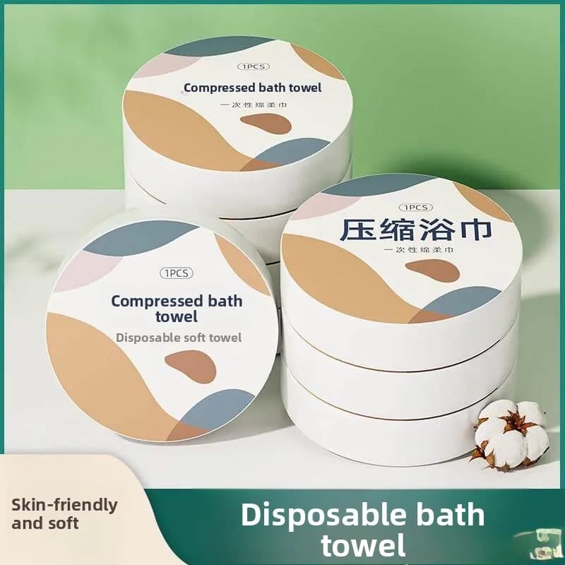 Asciugamano Compresso Portatile, Spesso e Monouso, per Viso e Corpo, Ideale per Hotel, Viaggi, Campeggio, Confezione Singola