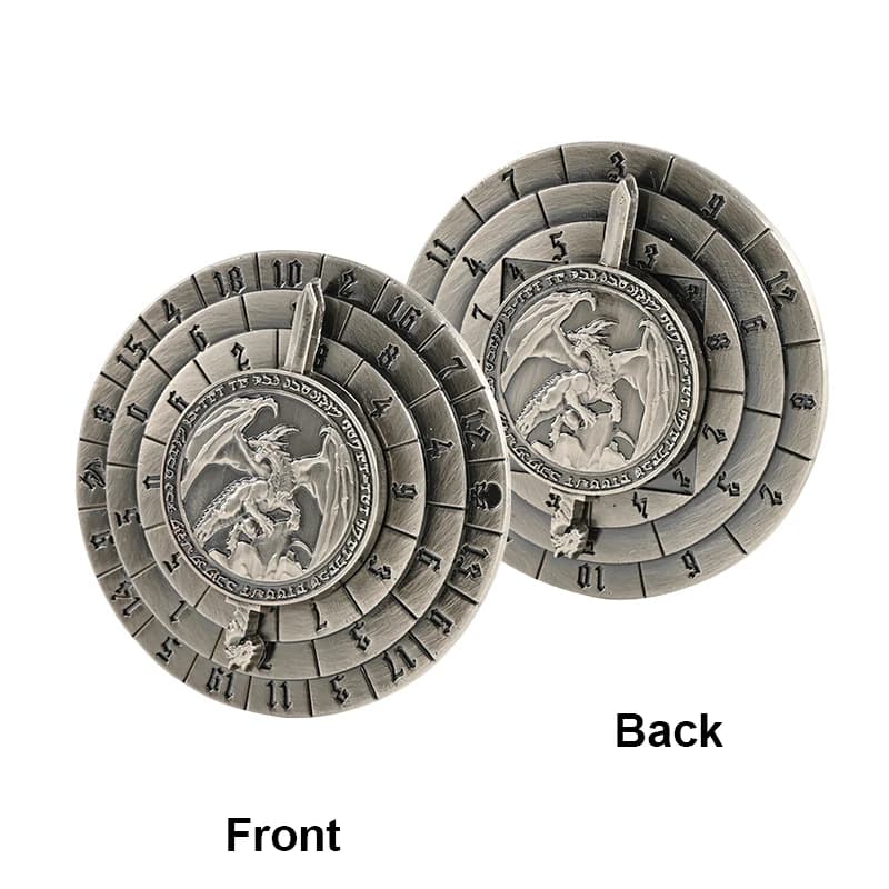 Spinner Dice 7-in-1Metal DND Dice Set Unique Dice Spinner Antique Rotate Metal D&D Dice for Dungeons and Dragons RPG Gaming Dice