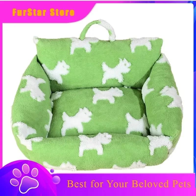 FurStarCat Litter Kennel Pet Sofa Cartoon Footprint Pet Litter Cat Medium And Small Dog Cat Bed Cushion