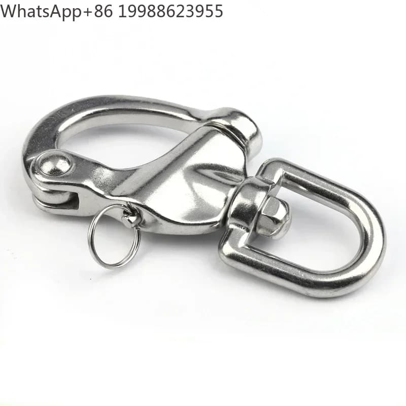 10PCS/LOT 316 Stainless Steel 70MM Swivel Shackle Quick Release Boat Anchor Chain Eye Shackle Swivel Snap Hook