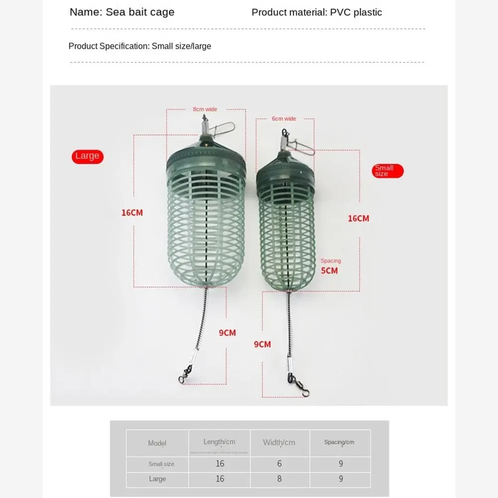 Gabbia per esche da pesca in acciaio inossidabile Design durevole Gabbia per esche da pesca di dimensioni compatte Leggera resistente alla corrosione